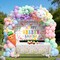 138pcs Easter Balloon Arch Kit Happy Easter Colorful Party Decoration Rainbow Balloon Garland Kit for Bunny Baby Shower Spring Birthday Party Decoration
